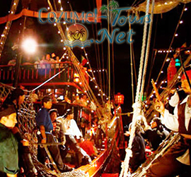 cozumel lobster pirate dinner cruise cozumel sunset for a pirate cruise in cozumel mexico